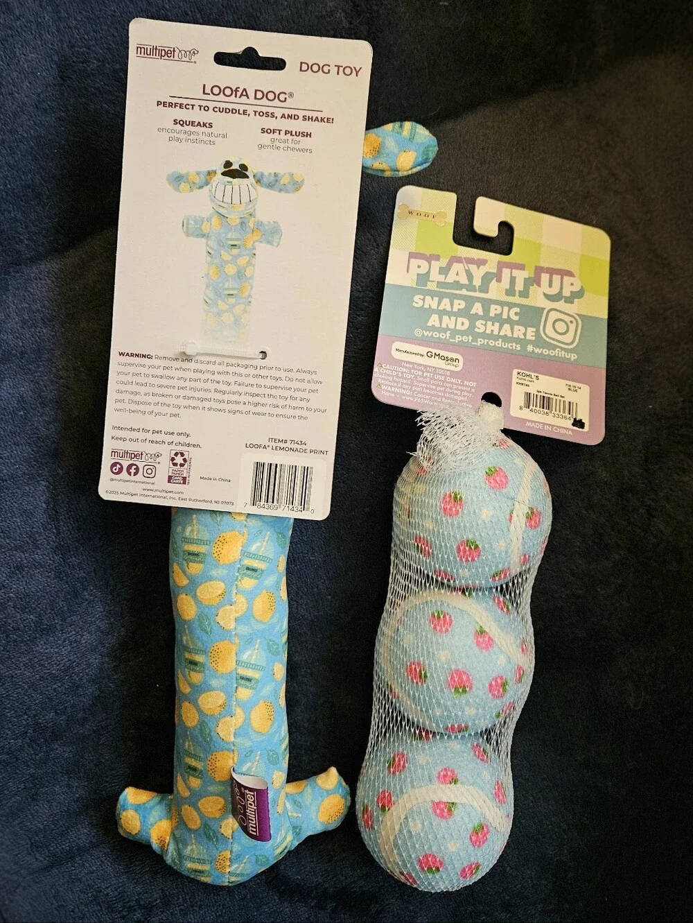 4pc Dog Toy & Ball Bundle